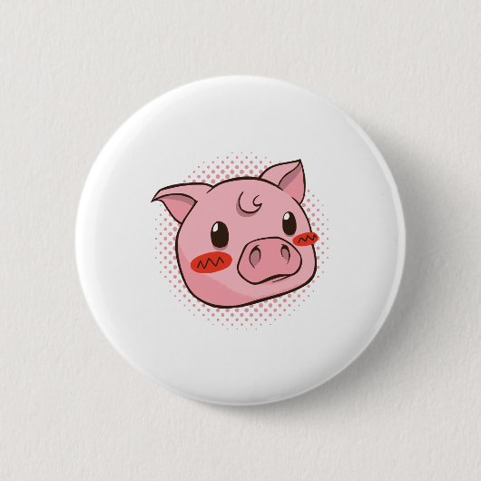 Süßes Schweinekostüm-Geschenk für Schweinefans Button (Vorderseite)