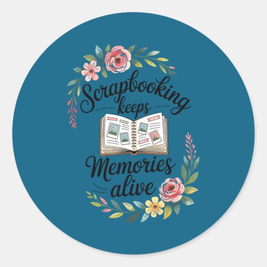 Süßes Scrapbooking Runder Aufkleber (Vorderseite)