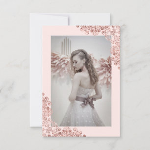 Süßes Sechzehn Mädchen Trendy Spitze Roségold