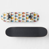 Süßes Segelboot-Muster 2 Skateboard (Horizontal)