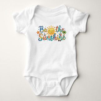 Süßes 'Sei der Sonnenschein' Retro-Sommer Grafik T Baby Strampler