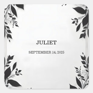 Süßes Seil Wir knüpfen den Knoten Junggesellinnena Quadratischer Aufkleber