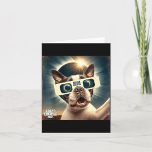 Süßes Selfie Boston Terrier Damen Herren Karte