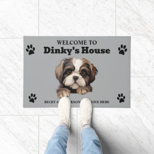 Süßes Shih Tzu Hund Foto Fußmatte