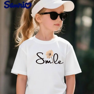 Süßes Shirt mit handgeschriebener Smile-Schrift un