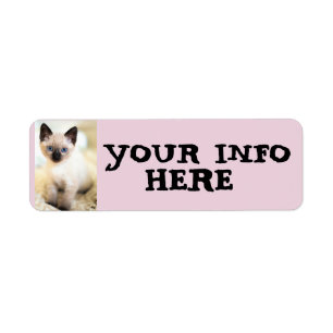 SÜßES SIAMESISCHES KATZENBABY-RÜCKADRESSEN-Etikett