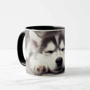 Süßes Sibirisches Husky Welpenschläfchen Tasse