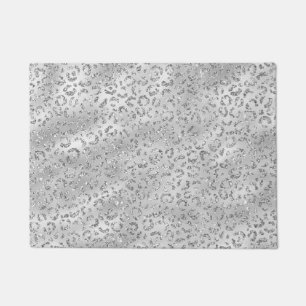 Süßes Silber Gepard Leopard Haut Druckmuster Fußmatte