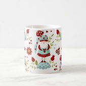 Süßes skandinavisches Gnom-Blumenmuster Kaffeetasse (Mittel)