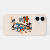 Süßes Skateboard-Katze Graffiti Streetwear Cartoon iPhone 16 Hülle (Rückseite (Horizontal))