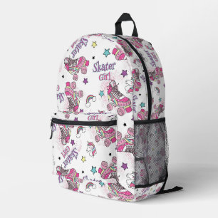 Süßes Skater Mädchen Einhorn Rollschuh Muster Bedruckter Rucksack