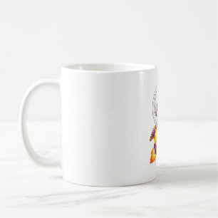Süßes Skelett-Astronaut-Raketen-Weltraum-Halloween Kaffeetasse