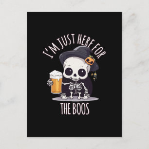 Süßes Skelett Halloween Oktoberfest Postkarte