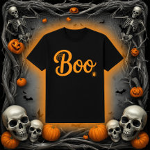 Süßes Skript "Boo" mit Halloween-Spinnennetz