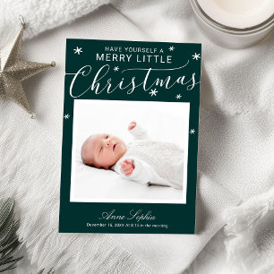 Süßes Skript Foto Weihnachten Geburtsankündigung