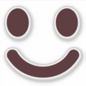 Süßes Smiley-Gesicht Klassiker Aufkleber (Vorderseite)