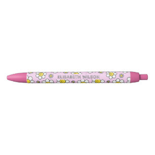 Süßes Smiley Kamille Blumen Skript Name Monogramm Kugelschreiber