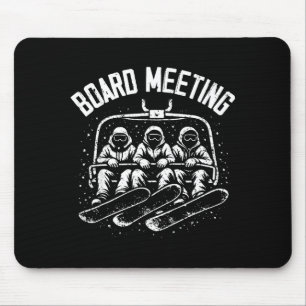 Süßes Snowboard-Meeting Skilift Skifahrer Winter Mousepad