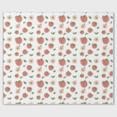 Süßes Sommer-Pfirsich-Muster Geschenkpapier (Flach)