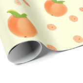 Süßes Sommer-Pfirsich-Muster Geschenkpapier (Rolleneckpunkt)