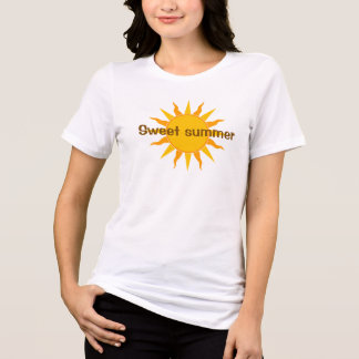 Süßes Sommer-Sonne Grafik Weiß T-Shirt Tri-Blend Shirt