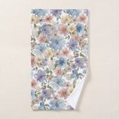 Süßes Sommer-Wasserfarben-Blumenmuster Badhandtuch Set (Handtuch)