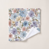 Süßes Sommer-Wasserfarben-Blumenmuster Badhandtuch Set (Waschlappen)