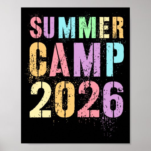 Süßes Sommercamp 2026 Camping-Mitarbeiterdirektor Poster (Vorne)