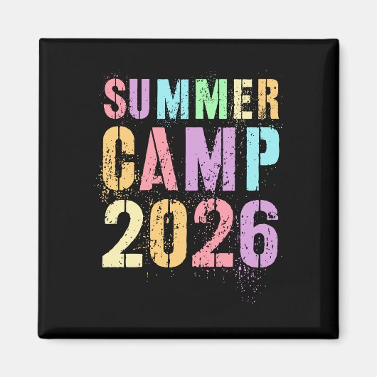 Süßes Sommercamp 2026 Camping-Mitarbeiterleiter S' Magnet (Vorne)