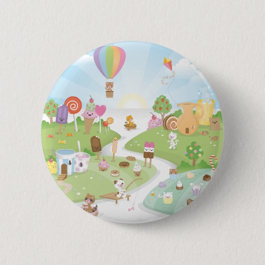 Süßes Sommerparadies! Button (Vorderseite)