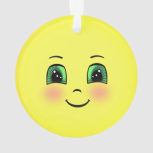 Süßes Sonne Glückliches Gesicht Emoji Ornament