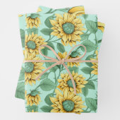 Süßes Sonnenblumenpapier Geschenkpapier Set (Beispiel)