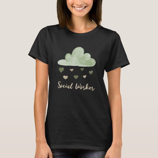 Süßes Sozialarbeiter-Shirt – Cloud & Hearts Tee (Vorderseite)