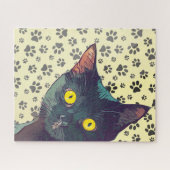 Süßes spähendes Katzen-Design-Puzzle Puzzle (Horizontal)