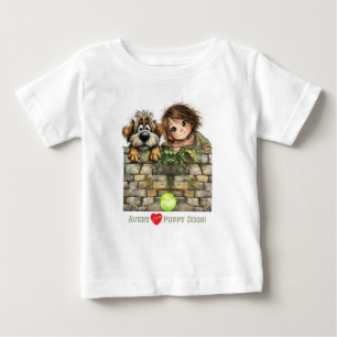 Süßes spähendes Mädchen, Junge und süßer spähender Baby T-shirt
