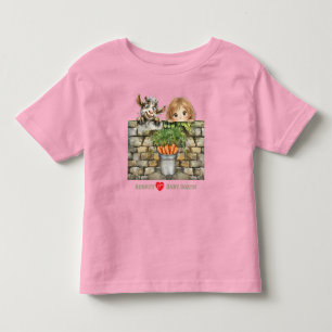 Süßes spähendes Mädchen und süße spähende Ziege Kleinkind T-shirt