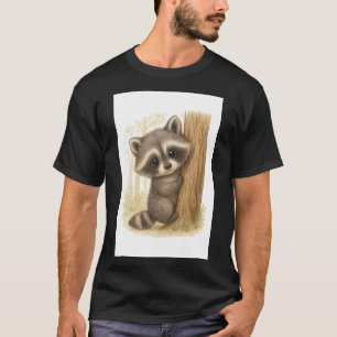Süßes spähendes Waschbär-T-Shirt T-Shirt