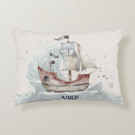 Süßes Spaß-Ozean-Piraten-Schiff-Kind-  Dekokissen