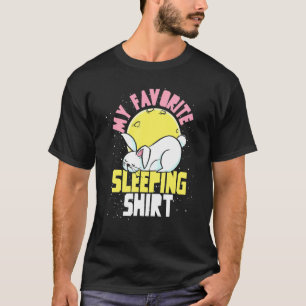 Süßes Spätaufsteher-Tier Hase Faul Nacht Schlafend T-Shirt