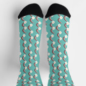 Süßes Speck-Eier-Frühstücksbuffet-Muster Socken (Oben)