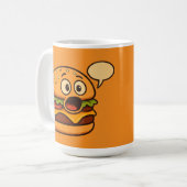 " Süßes sprechendes Hamburger-Design Kaffeetasse (Vorderseite Links)