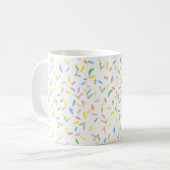 Süßes Sprinklen niedliche farbenfrohe Aquarellfarb Kaffeetasse (Vorderseite Links)