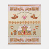 Süßes Sprinkles Lebkuchengebäck und Dampfzüge Fleecedecke (Vorderseite)