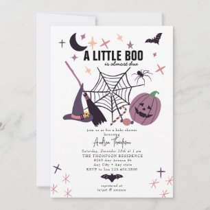 Süßes Spuk Halloween-Baby-Empfangsfeier Einladung