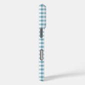 Süßes staubiges blaues Gingham-Muster Case-Mate iPhone Hülle (Rückseite / Rechts)