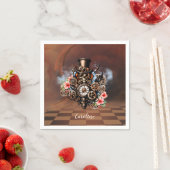 Süßes Steampunk-Design Serviette (Beispiel)