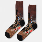 Süßes Steampunk-Design Socken (Linkes Detail)