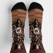 Süßes Steampunk-Design Socken (Oben)