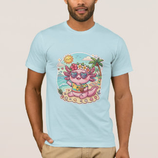 Süßes Strand Axolotl Sommerurlaub T-Shirt