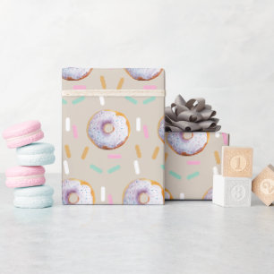 Süßes Streusel-Donut-Wasserfarbenmuster Geschenkpapier